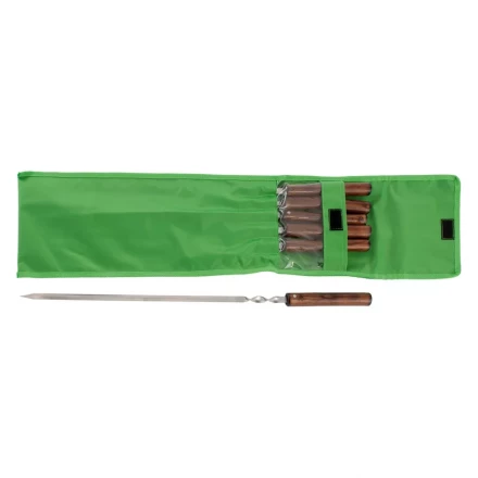 Набор шампуров угловых, 650 мм, с цельной деревянной рукояткой, в чехле, 6 шт, Camping Palisad 69681 купить в Когалыме