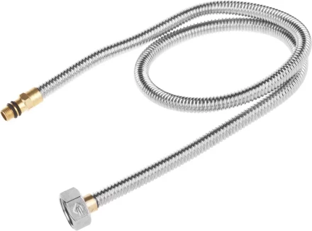 Подводка ЗУБР "ЭКСПЕРТ" сильфонная из нержавеющей стали, для смесителя, укороченная, г/ш (гайка-штуцер), 1/2", 0,8м 51012-080 купить в Когалыме
