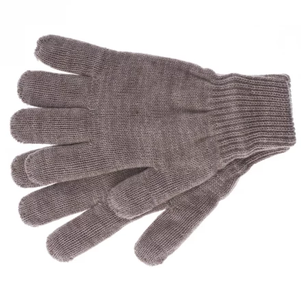 Перчатки трикотажные акрил  коричневый двойная манжета Сибртех Россия 68673 купить в Когалыме
