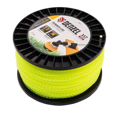 Леска для триммера витой квадрат, 2,0мм х 357м, на DIN катушке FLEX CORD// Denzel 96297 купить в Когалыме