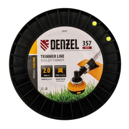 Леска для триммера витой квадрат, 2,0мм х 357м, на DIN катушке FLEX CORD// Denzel 96297 купить в Когалыме