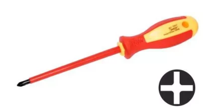 Отвертка диэл.крестовая PH№2х125мм,1000В,1/10/120 19697 купить в Когалыме