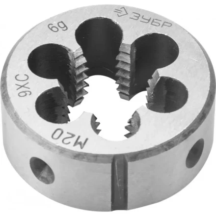 Плашка ЗУБР "МАСТЕР" круглая ручная для нарезания метрической резьбы, мелкий шаг, М20 x 1,5 4-28022-20-1.5 купить в Когалыме