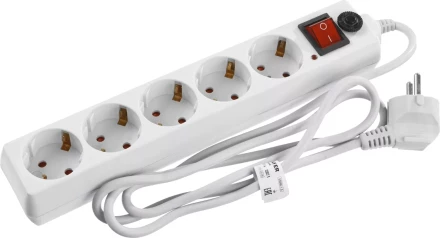 Сетевой фильтр STAYER "MASTER" электрический, 5 гнезд, макс. мощн. 2200 Вт, 1.5м 55066-1.5 купить в Когалыме