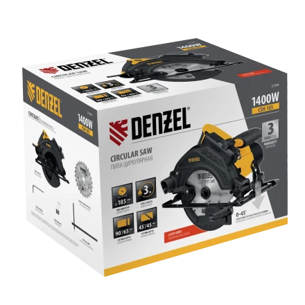 Пила циркулярная Denzel 27304 CSH-185, 1400 Вт, 185 мм купить в Когалыме