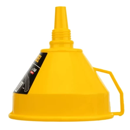 Воронка пластиковая 160 мм с металлическим ситом, непроливайкой и гибким наконечником Denzel 537208 купить в Когалыме