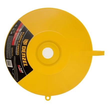 Воронка пластиковая 160 мм с металлическим ситом, непроливайкой и гибким наконечником Denzel 537208 купить в Когалыме