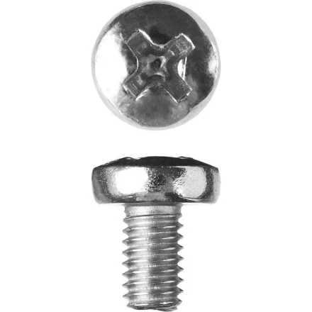 Винт ЗУБР "МАСТЕР" DIN 7985, класс прочности 4.8, оцинкованный, M6x10мм, 5кг 303150-06-010 купить в Когалыме