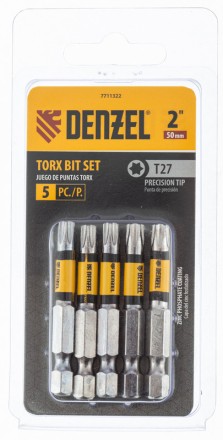 Бита T27x50, 5 шт. Denzel 7711322 купить в Когалыме