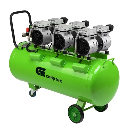 Компрессор безмаслянный малошумный Сибртех МБ 2250/100, 2250 Вт, 100л, 400 л/мин купить в Когалыме