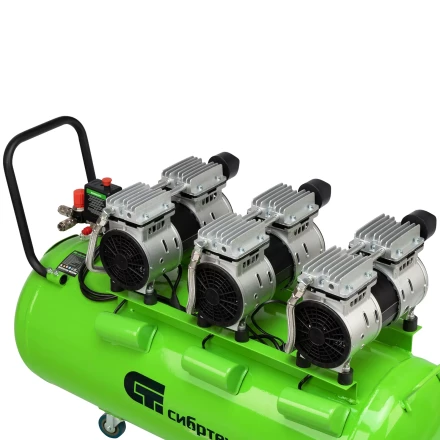 Компрессор безмаслянный малошумный Сибртех МБ 2250/100, 2250 Вт, 100л, 400 л/мин купить в Когалыме