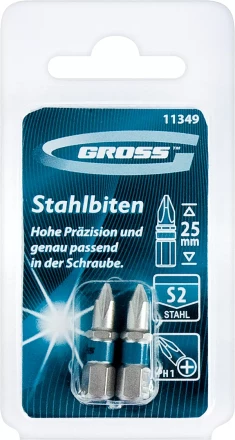 Набор бит РН1х25, сталь S2, 2шт GROSS 11349 купить в Когалыме