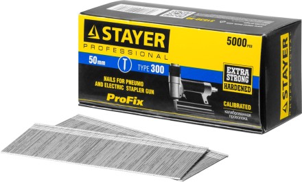 Гвозди тип 300, 50 мм, особотвердые, STAYER &quot;PROFESSIONAL&quot; 31530-50, 5000 шт 31530-50 купить в Когалыме