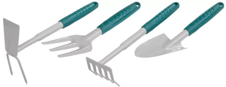 Набор RACO садовый: совок 4207-53481, мотыжка -53486, грабли веерные -53492, вилка посадочная -53496 4225-53/498 купить в Когалыме