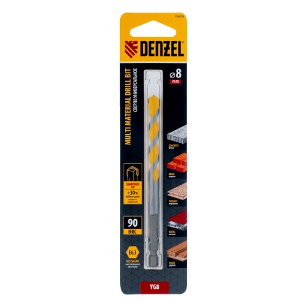 Сверло универсальное, Multi cut, 8 мм Denzel 706008 купить в Когалыме