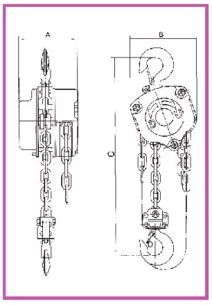 Таль ручная цепная HSZ-J LB г-п 20 тонн H=6 метра купить в Когалыме