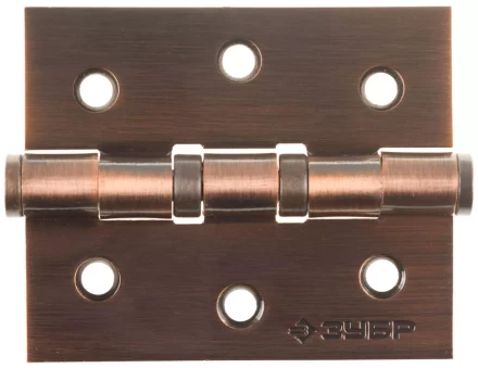 Петля универсальная ЗУБР "ЭКСПЕРТ", 2 подшипника, цвет ст. медь (AC), с крепежом, 75х63х2,5мм, 2 шт 37601-075-6 купить в Когалыме