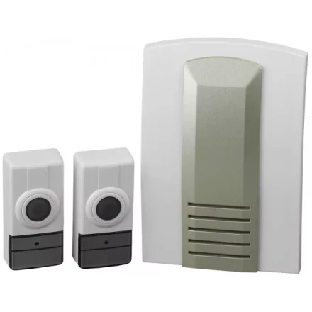 Звонок СВЕТОЗАР "ВОЛНА" радиочастотный беспроводной, 16 мелодий, 2 кнопки, 4,5В SV-58066-2 купить в Когалыме