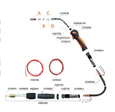 Горелка TECH MS 26 290А 5м ICT2895 Сварог купить в Когалыме