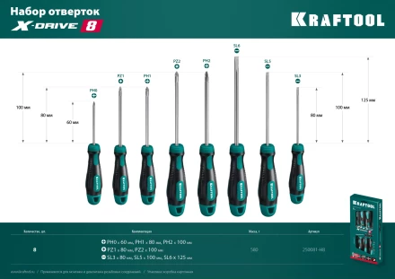 Наборы отверток 250081-H8 купить в Когалыме