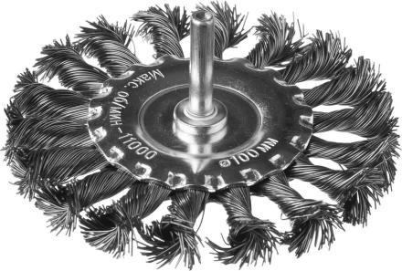 DEXX. Щетка дисковая для дрели, жгутированная стальная проволока 0,5мм, 100мм 35108-100 купить в Когалыме