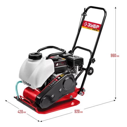 ЗУБР 15 кН, 80 кг, бензиновая виброплита (ВПБ-15 А) купить в Когалыме