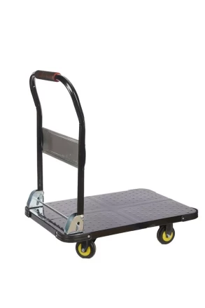 Тележка платформенная 600 кг TOR PH600 (800х500) со складной ручкой (пластиковые колеса 100 мм) 1024683 купить в Когалыме