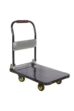 Тележка платформенная 600 кг TOR PH600 (800х500) со складной ручкой (пластиковые колеса 100 мм) 1024683 купить в Когалыме