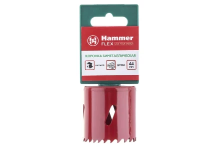 Коронка биметаллическая HAMMER Ф44х38мм 5/8" BiMETALL (224-009) купить в Когалыме