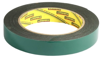 Двухсторонняя клейкая лента на вспененной основе, STAYER Professional 12233-19-05, черная, 19мм х 5м 12233-19-05 купить в Когалыме