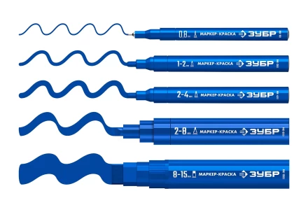 ЗУБР МК-800 синий, 2-8 мм клиновидный маркер-краска (06327-7) купить в Когалыме