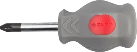 Отвертка ЗУБР "МАСТЕР" "ТЕХНИК" STUBBY, Cr-v, эргономичная двухкомпонентная рукоятка, PZ №2, 38мм 25063-38-2_z01 купить в Когалыме