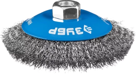 ЗУБР "ПРОФЕССИОНАЛ". Щетка коническая для УШМ, витая стальная проволока 0,3мм, 100ммхМ14 35265-100_z02 купить в Когалыме
