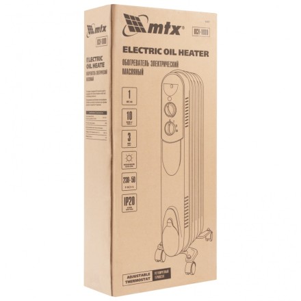 Масляный обогреватель MTX OCH-1000, 230 В, 1000 Вт // MTX 98301 купить в Когалыме