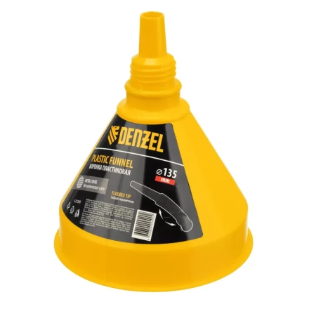 Воронка пластиковая 135 мм с металлическим ситом и гибким наконечником Denzel 537209 купить в Когалыме