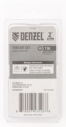 Бита T30x50, 5 шт. Denzel 7711323 купить в Когалыме