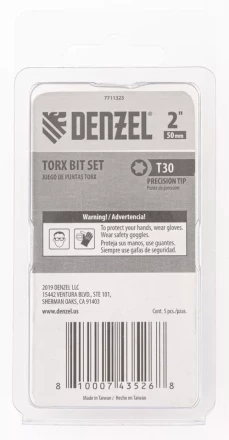 Бита T30x50, 5 шт. Denzel 7711323 купить в Когалыме