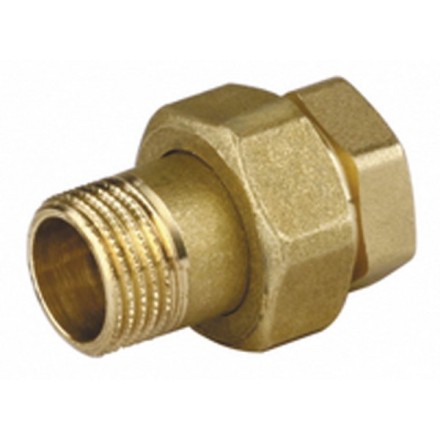 Соединитель GENERAL FITTINGS прямой с накидной гайкой, латунь, г/ш, 1/2&quot; 51037-G/S-1/2 купить в Когалыме