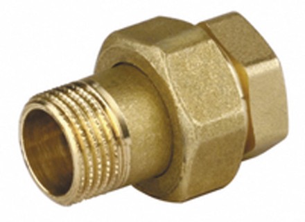 Соединитель GENERAL FITTINGS прямой с накидной гайкой, латунь, г/ш, 1/2&quot; 51037-G/S-1/2 купить в Когалыме