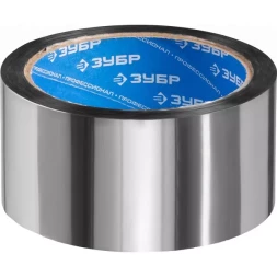 Лента ЗУБР "ЭКСПЕРТ" клеящая металлизированная, 50мм х 50м 12260-50-50