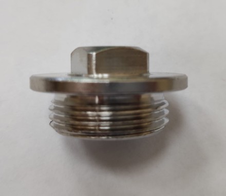Заглушка GENERAL FITTINGS, 6-ти гранная головка с прижимной шайбой, никелированная латунь, наружная резьба, 3/4&quot; 51099-3/4 купить в Когалыме