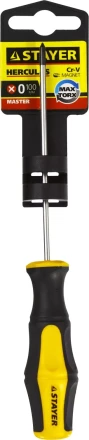 Отвертка STAYER "MASTER" "HERCULES", Сr-V, противоскользящая рукоятка, PH0x100мм 25052-0-10_z02 купить в Когалыме