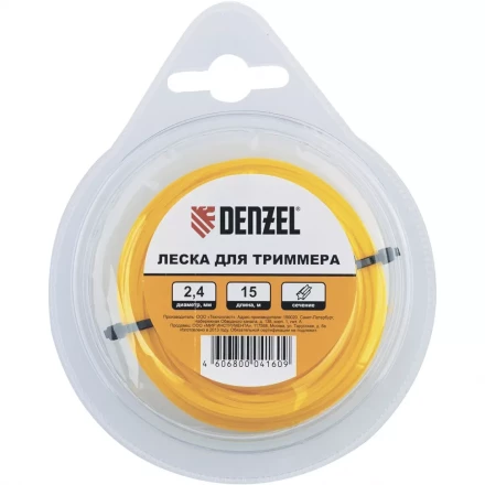 Леска для три ммера семь граней 4,0 мм х 10 м блистер Denzel артикул 96184 купить в Когалыме