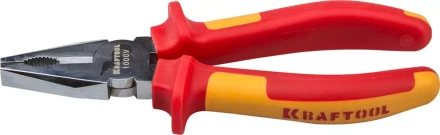 Плоскогубцы "ELECTRO-KRAFT", Cr-Mo сталь, двухкомпонентная маслобензостойкая рукоятка, хромированное покрытие, 180мм, KRAFTOOL 2202-1-18 2202-1-18_z01 купить в Когалыме