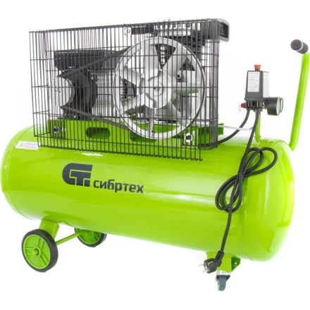 Компрессор масляный поршневой ременной привод Сибртех КР-2200/100 58042 купить в Когалыме