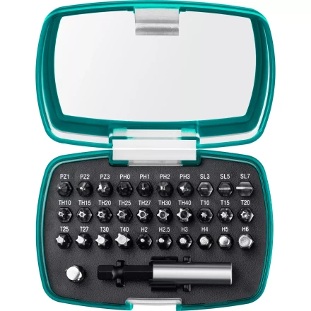 Набор бит и адаптеров KRAFTOOL C-Drive многофункциональный, Cr-Mo сталь, в ударопрочном компактном боксе. Цветная маркировка типов шлицов 26067-H32 купить в Когалыме