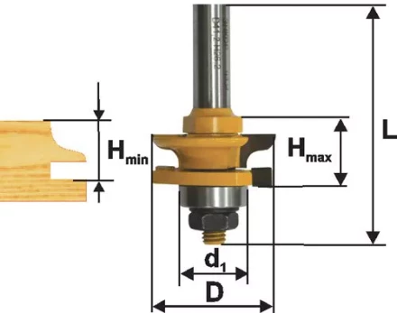Фреза комбинированная рамочная ф41х24мм хв. 12мм 46526 купить в Когалыме