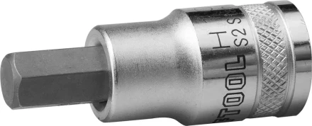 Торцовая бита-головка KRAFTOOL "INDUSTRIE QUALITAT", материал S2, HEX, сатинированная, 1/2", H10 27908-10_z01 купить в Когалыме