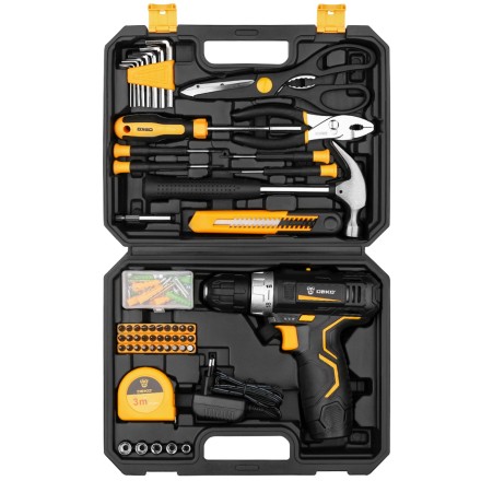Дрель аккумуляторная в наборе DEKO GCD12DU3 104 tools + case, 063-4095 купить в Когалыме