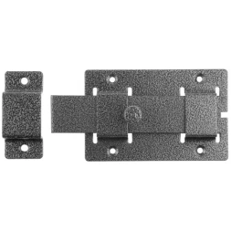 Задвижка накладная"ЗД-02"для дверей усиленная, порошковое покрытие, цвет серебро, плоский засов 30х135х7мм, 75х115мм 37776-2